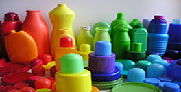 Productos plásticos de colores