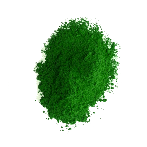 Pigmento verde de óxido en polvo